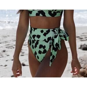 NWT Beach Riot Women's Highway High-Waist Bikini Swim Bottom Cheeky Style Size-M